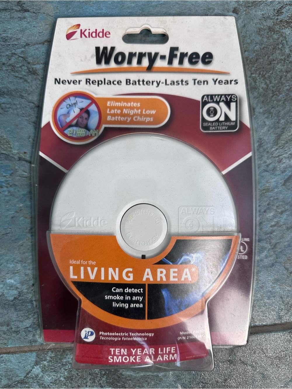 Kidde Worry-Free Smoke Alarm Model P3010L 10yr Lithium Battery BRAND NEW SEALED